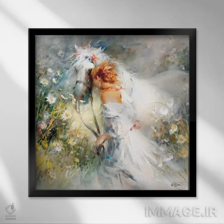 تابلو رویای سفید اثر ویلم هنراتس - نمای قابدار مشکی