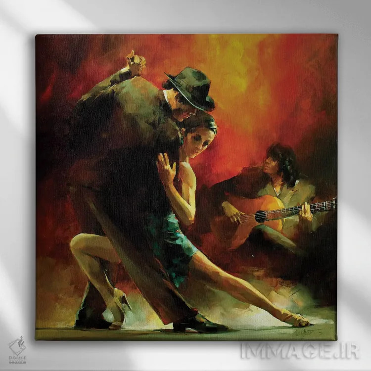 تابلو تانگو آرژانتینی ۳ (رقص) اثر ویلم هنراتس - نمای روبهرو روی دیوار