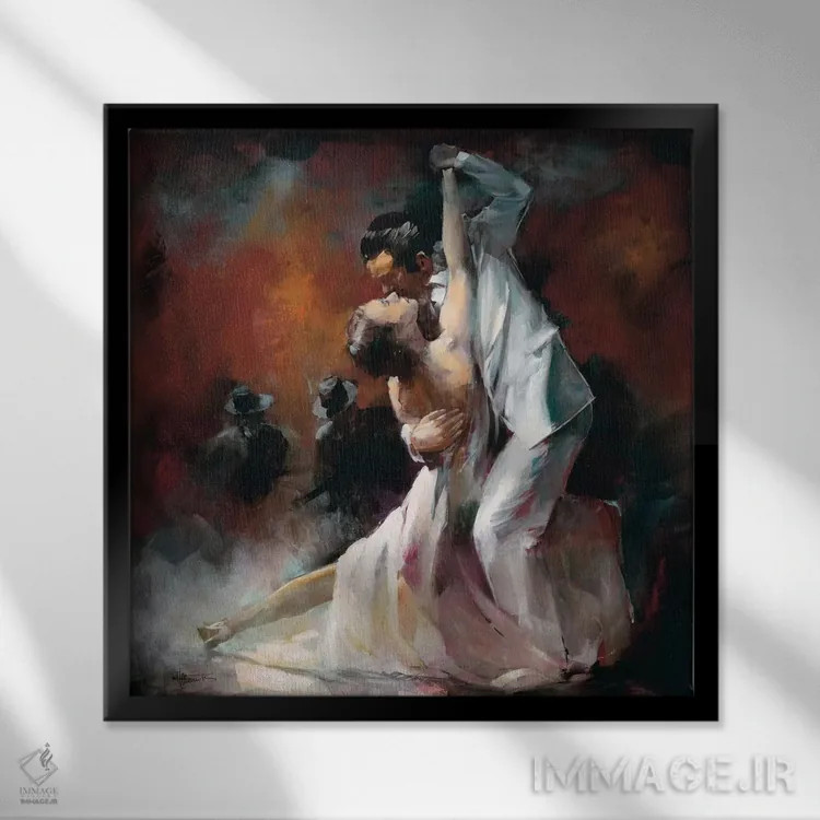 تابلو تانگو آرژانتینی ۱ (رقص) اثر ویلم هنراتس - نمای قابدار مشکی