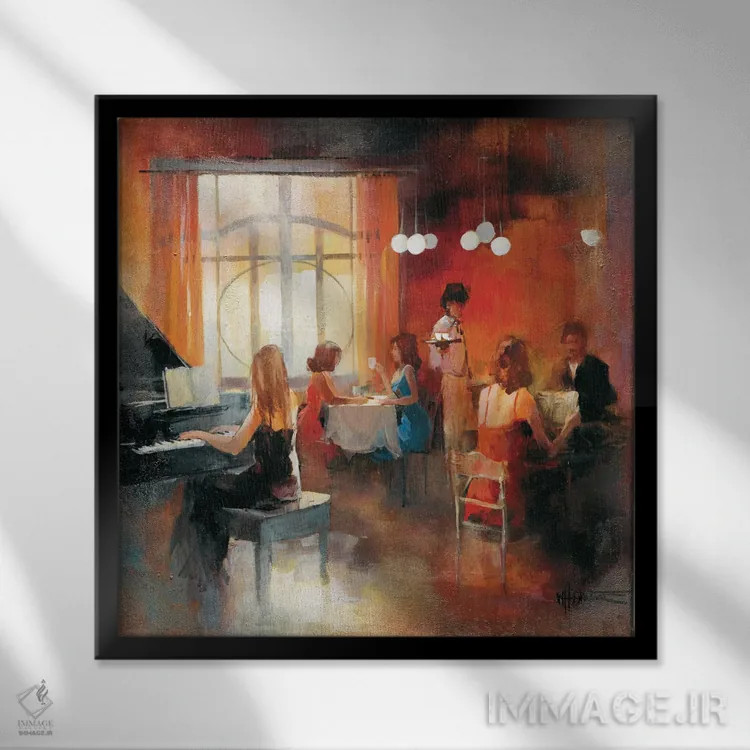 تابلو قرار ملاقات ۱ اثر ویلم هنراتس - نمای قابدار مشکی