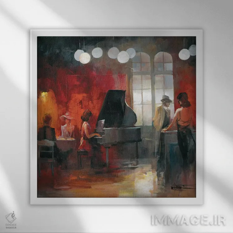 تابلو قرار ملاقات ۲ اثر ویلم هنراتس - نمای قابدار سفید