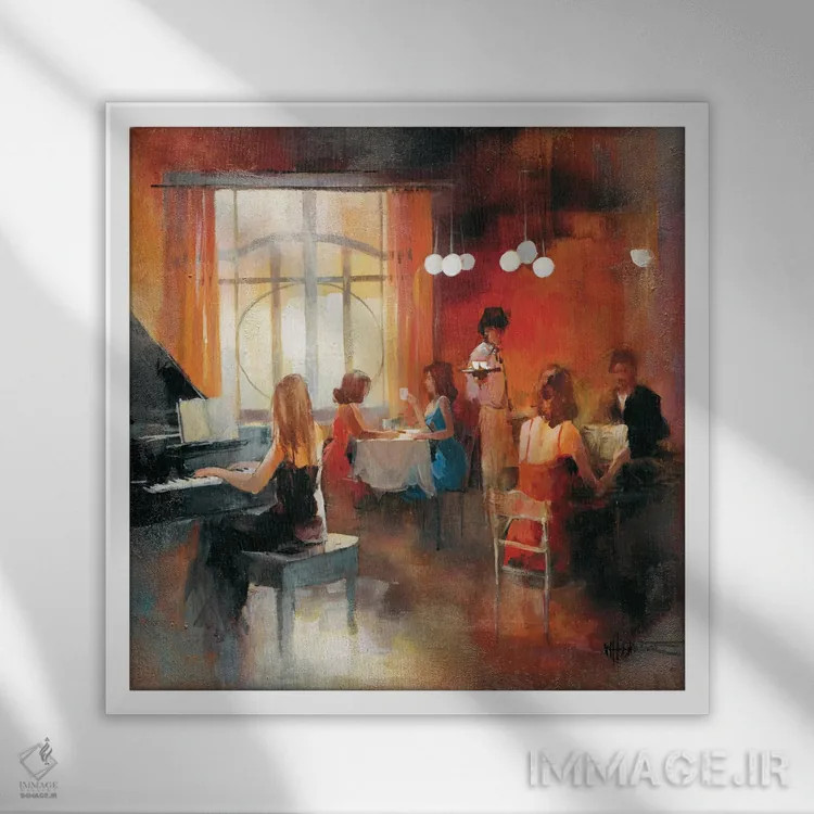 تابلو قرار ملاقات ۱ اثر ویلم هنراتس - نمای قابدار سفید