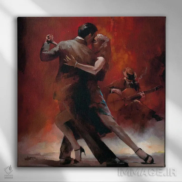 تابلو تانگو آرژانتینی ۲ (رقص) اثر ویلم هنراتس - نمای روبهرو روی دیوار