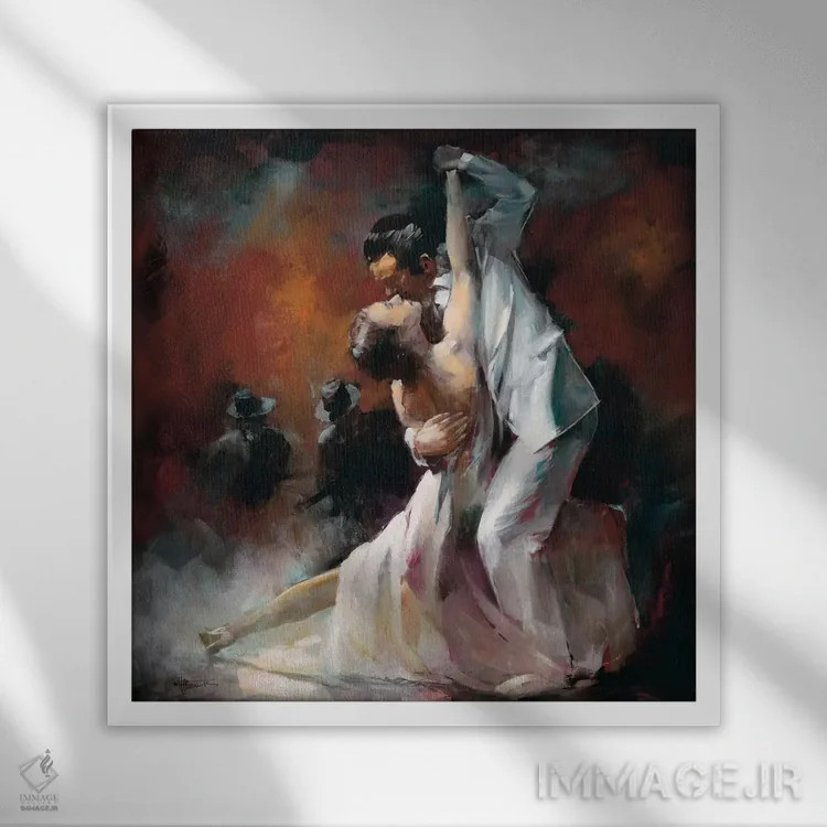 تابلو تانگو آرژانتینی ۱ (رقص) اثر ویلم هنراتس - نمای قابدار سفید
