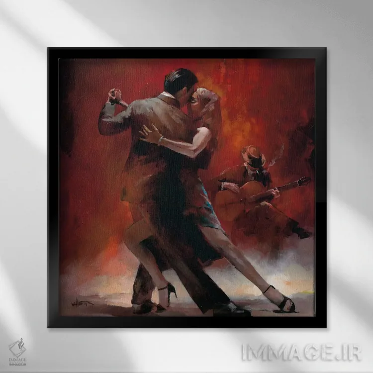 تابلو تانگو آرژانتینی ۲ (رقص) اثر ویلم هنراتس - نمای قابدار مشکی