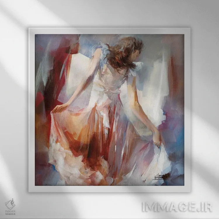 تابلو لباس تابستانی ۲ اثر ویلم هنراتس - نمای قابدار سفید