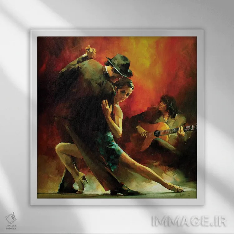 تابلو تانگو آرژانتینی ۳ (رقص) اثر ویلم هنراتس - نمای قابدار سفید