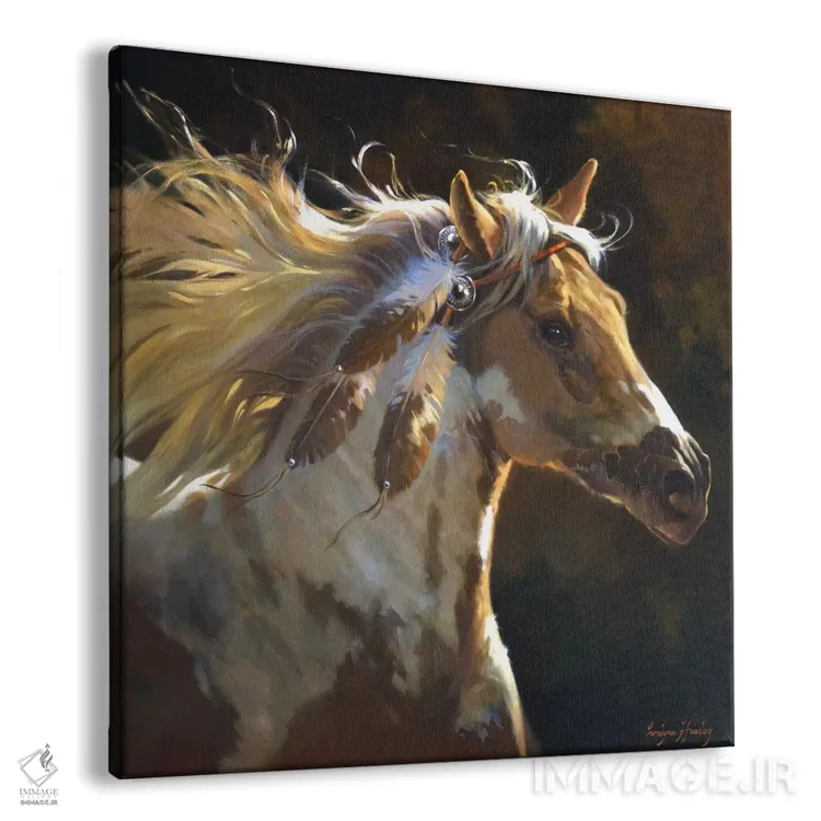 تابلو اسب روح اثر کارولین هاولی - نمای پرسپکتیو محصول