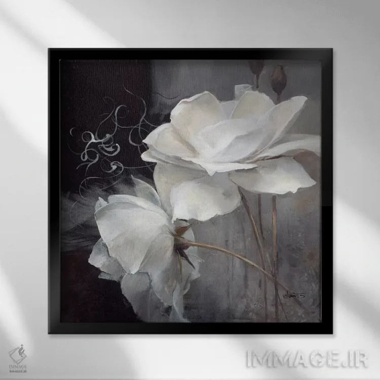 تابلو وفور گلها ۲ اثر ویلم هنراتس - نمای قابدار مشکی