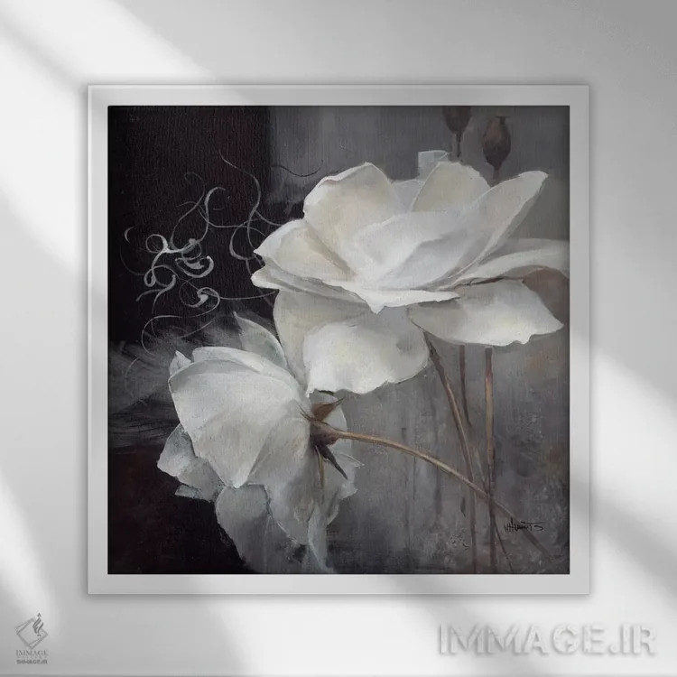 تابلو وفور گلها ۲ اثر ویلم هنراتس - نمای قابدار سفید