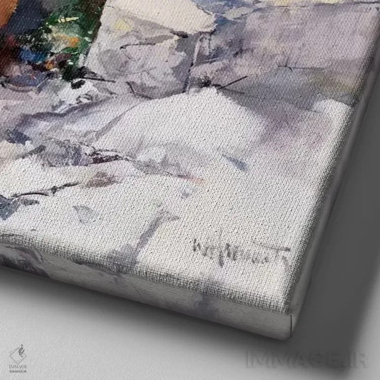 تابلو منظرهای فراموشنشدنی اثر ویلم هنراتس - نمای نزدیک بافت بوم