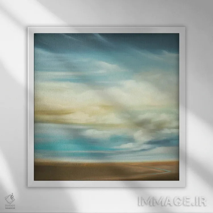 تابلو منظره ۱۵۴ اثر کیسی هکستون - نمای قابدار سفید