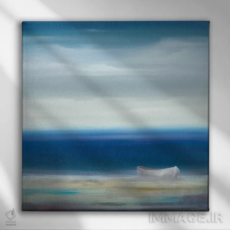 تابلو قایق در ساحل اثر کیسی هکستون - نمای روبهرو روی دیوار