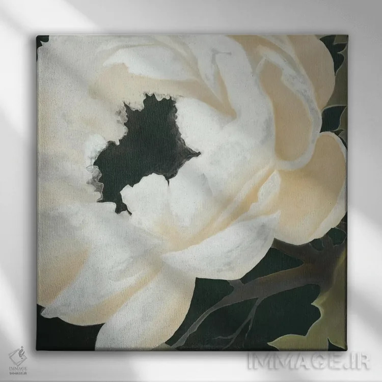 تابلو مطالعهٔ گلها اثر کیسی هکستون - نمای روبهرو روی دیوار