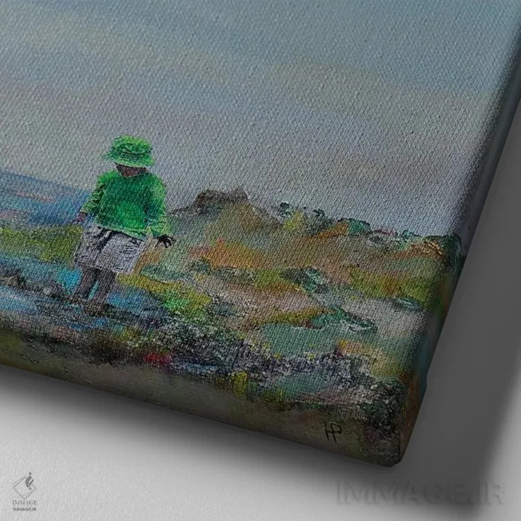 تابلو نور ملایم اثر هانک پرهبوم - نمای نزدیک بافت بوم