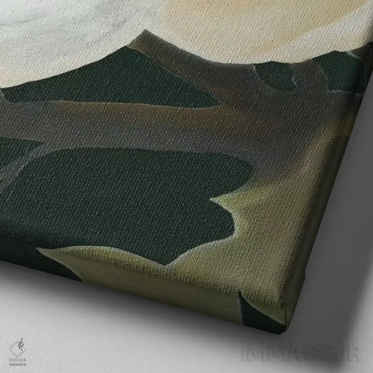 تابلو مطالعهٔ گلها اثر کیسی هکستون - نمای نزدیک بافت بوم