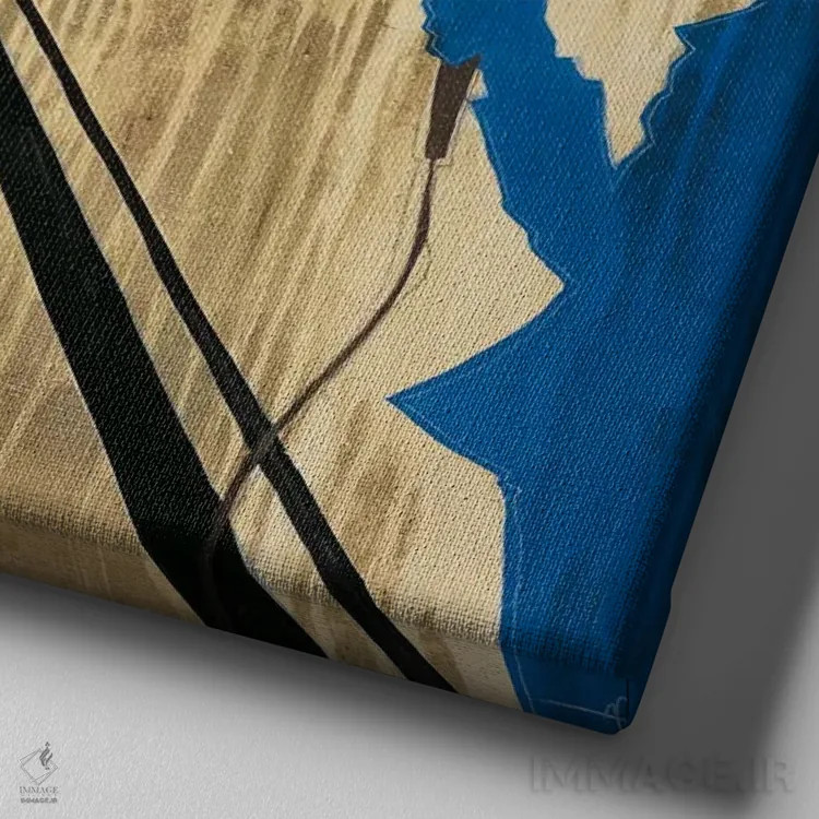 تابلو دنیا دیوانهای است اثر کیسی هکستون - نمای نزدیک بافت بوم