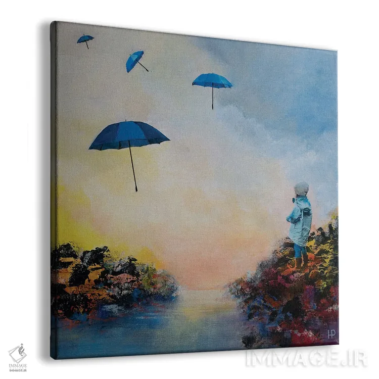 تابلو دختر روی کنار رودخانه ۱ اثر هانک پرهبوم - نمای پرسپکتیو محصول