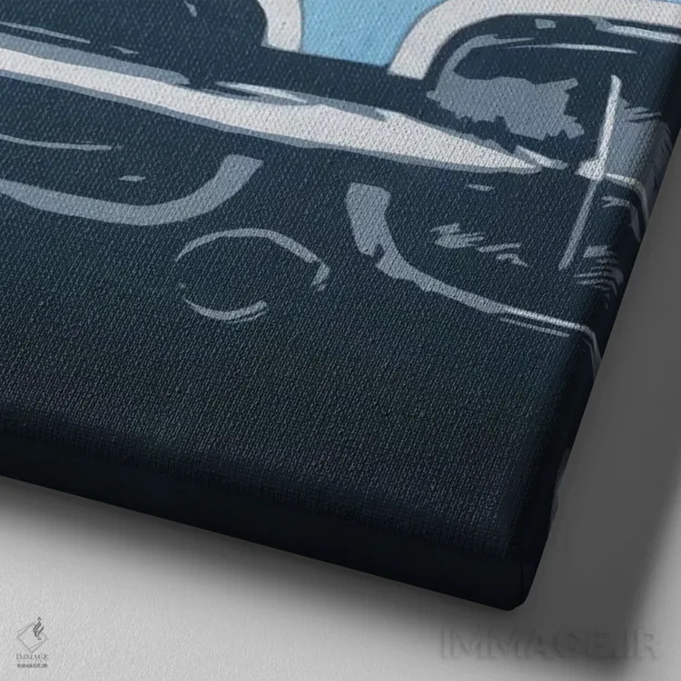 تابلو جاده ۶۶-A (آمریکا) اثر کیسی هکستون - نمای نزدیک بافت بوم