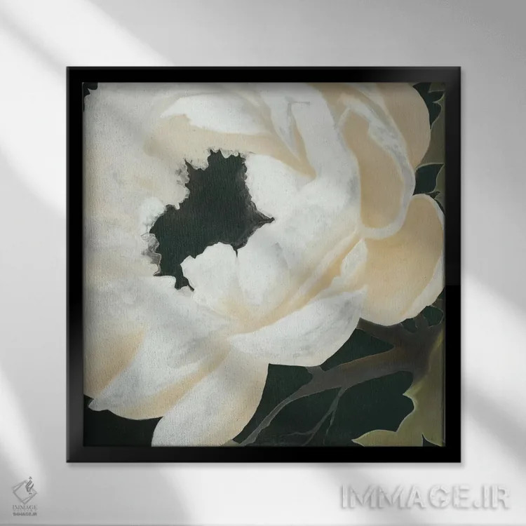 تابلو مطالعهٔ گلها اثر کیسی هکستون - نمای قابدار مشکی