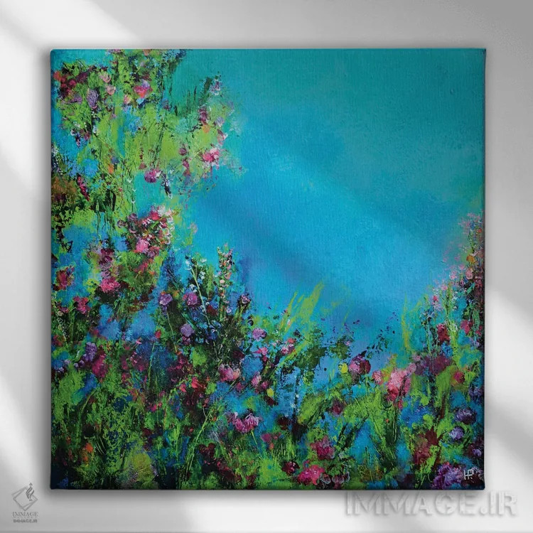 تابلو گلهای باغ من ۲ اثر هانک پرهبوم - نمای روبهرو روی دیوار