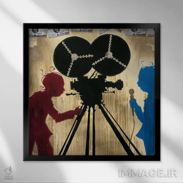 تابلو دنیا دیوانهای است اثر کیسی هکستون - نمای قابدار مشکی