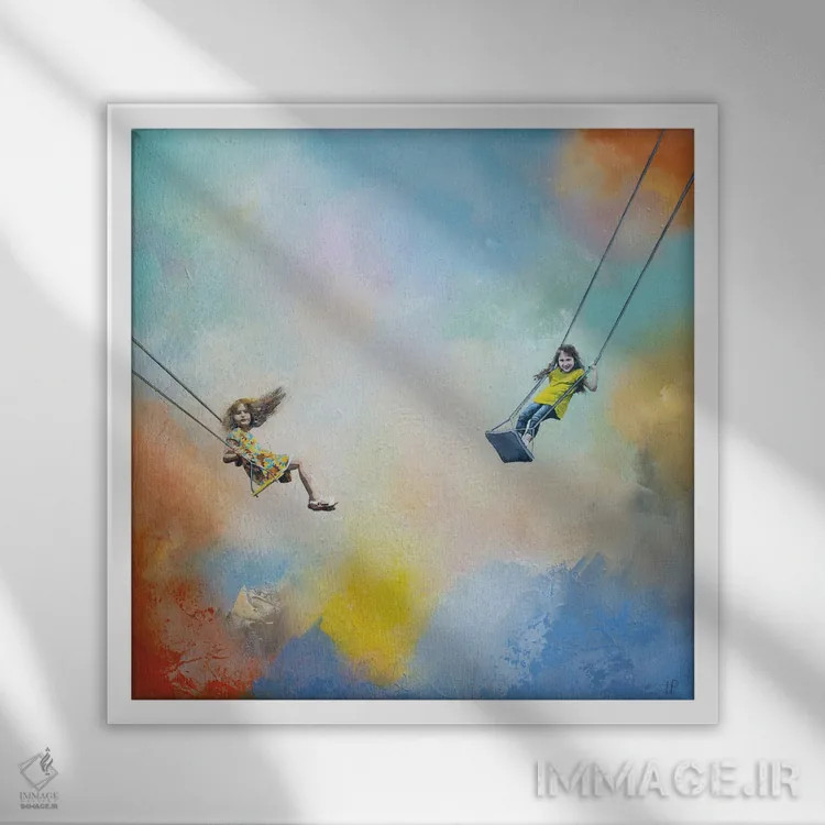 تابلو تابستان ۲ اثر هانک پرهبوم - نمای قابدار سفید