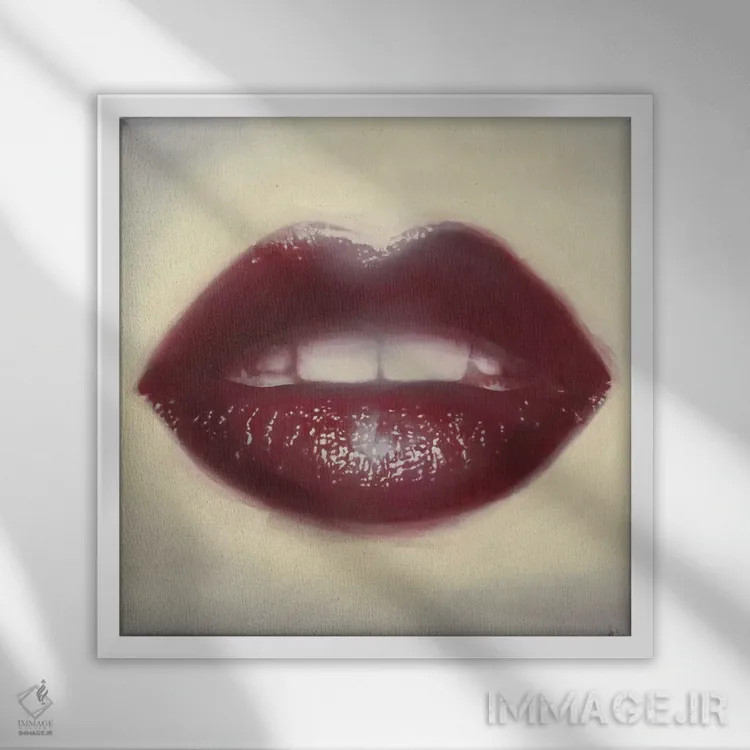 تابلو مخمل اثر کیسی هکستون - نمای قابدار سفید