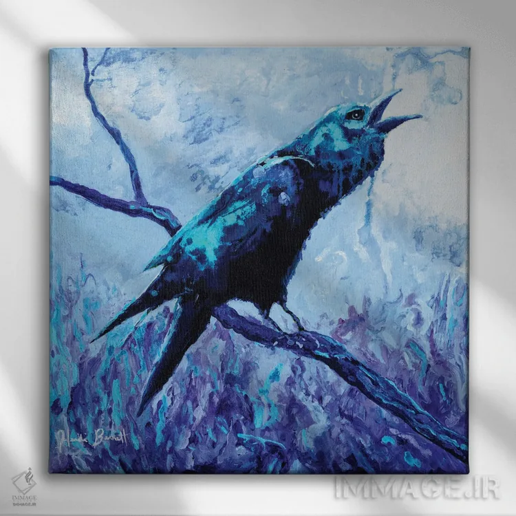 تابلو سونات مهتاب (قطعه موسیقی) اثر هایدی بارنت - نمای روبهرو روی دیوار