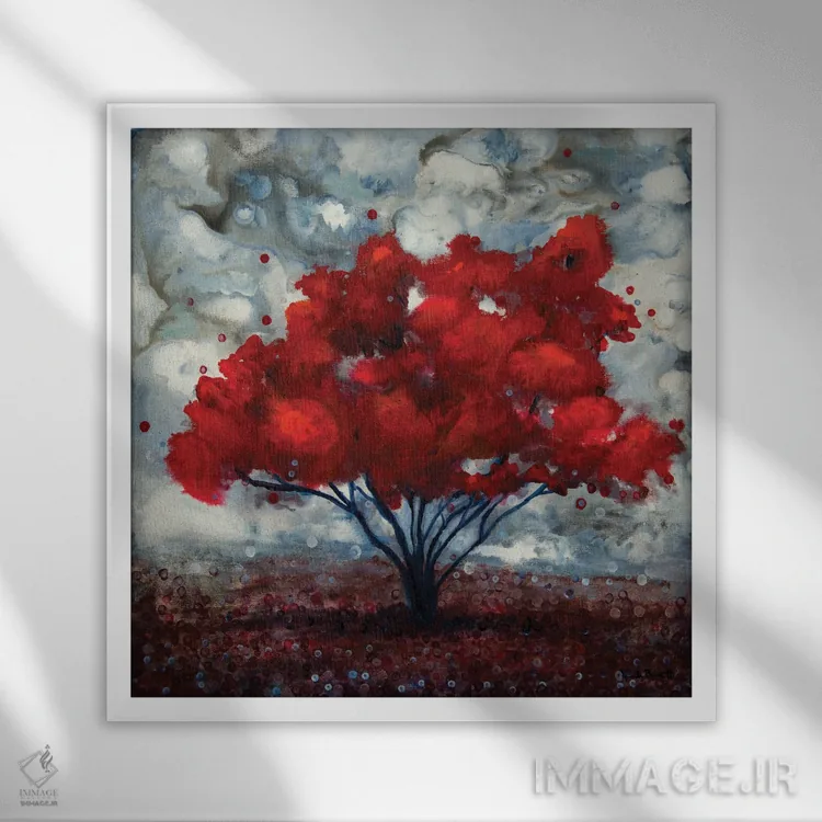 تابلو روشناییهای پاییز اثر هایدی بارنت - نمای قابدار سفید