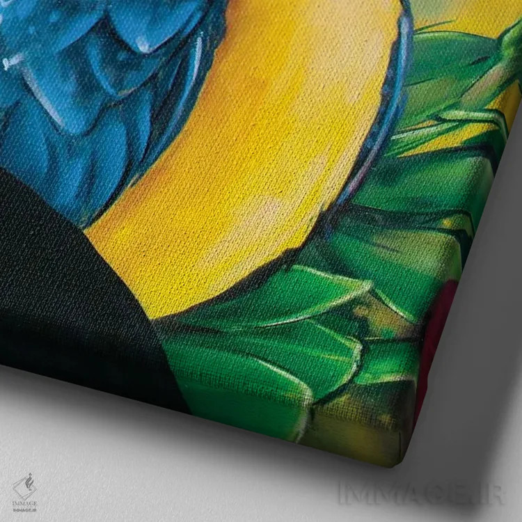 تابلو فریدا کالو (نقاش مکزیکی) اثر ژوس هوپنبرورز - نمای نزدیک بافت بوم