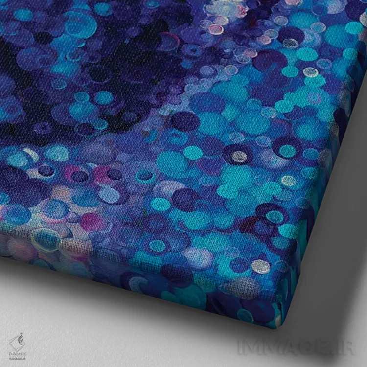 تابلو پاگ نخودی (سگ) اثر هایدی بارنت - نمای نزدیک بافت بوم