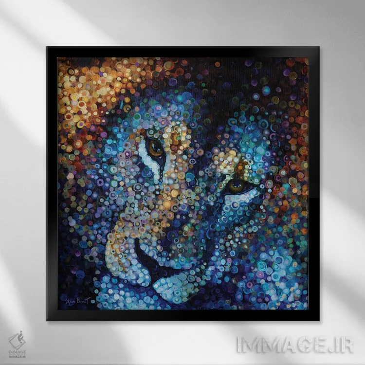 تابلو جانور زیبا اثر هایدی بارنت - نمای قابدار مشکی