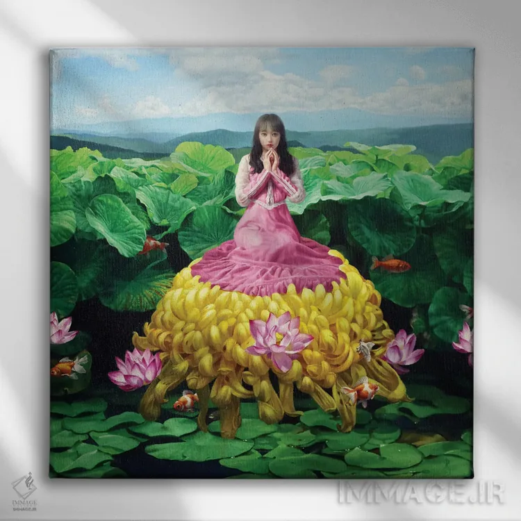 تابلو هنگامی که باغ روزی که دیدهای، باز میشود اثر تاکاهیرو هیربایاشی - نمای روبهرو روی دیوار