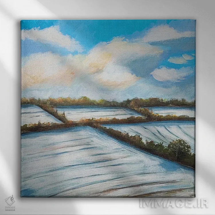 تابلو مزارع زمستانی اثر هایدی کلاوسون - نمای روبهرو روی دیوار