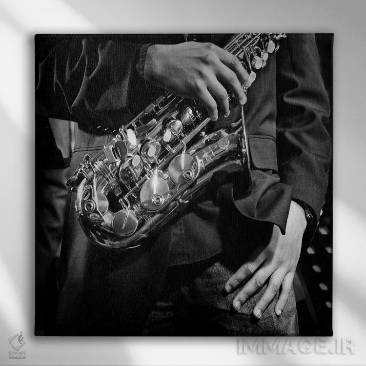 تابلو دستان جاز (ژست رقص) اثر استیفن هاجتس - نمای روبهرو روی دیوار