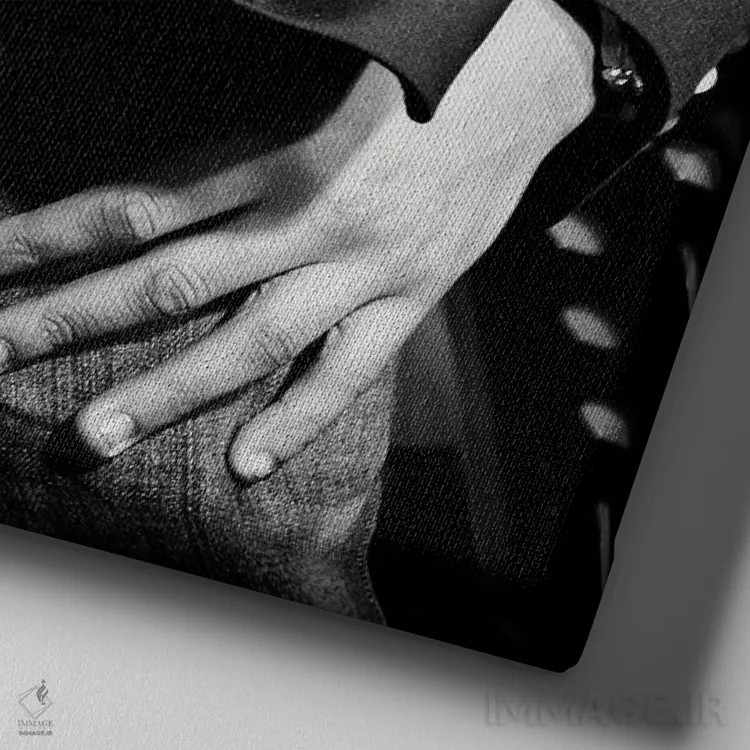 تابلو دستان جاز (ژست رقص) اثر استیفن هاجتس - نمای نزدیک بافت بوم