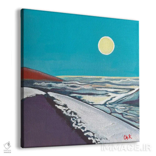 تابلو کوه مائونا کیا زیر برف اثر هیدن هیل - نمای پرسپکتیو محصول