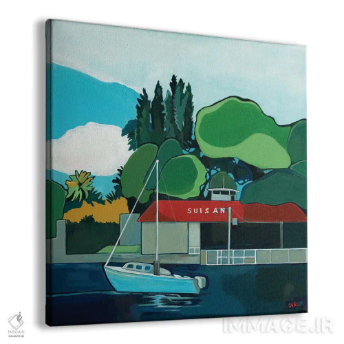 تابلو بازار ماهی هیلُو اثر هیدن هیل - نمای پرسپکتیو محصول