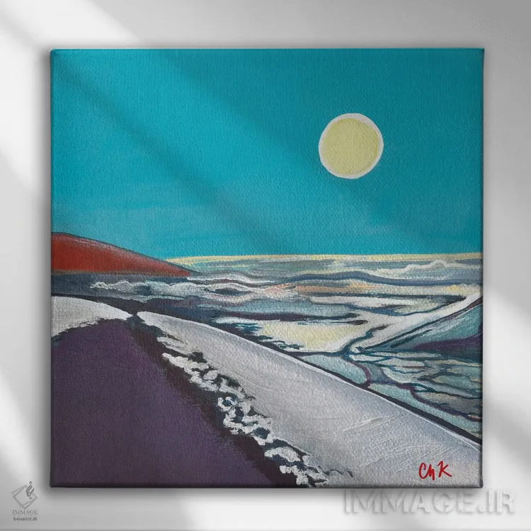 تابلو کوه مائونا کیا زیر برف اثر هیدن هیل - نمای روبهرو روی دیوار