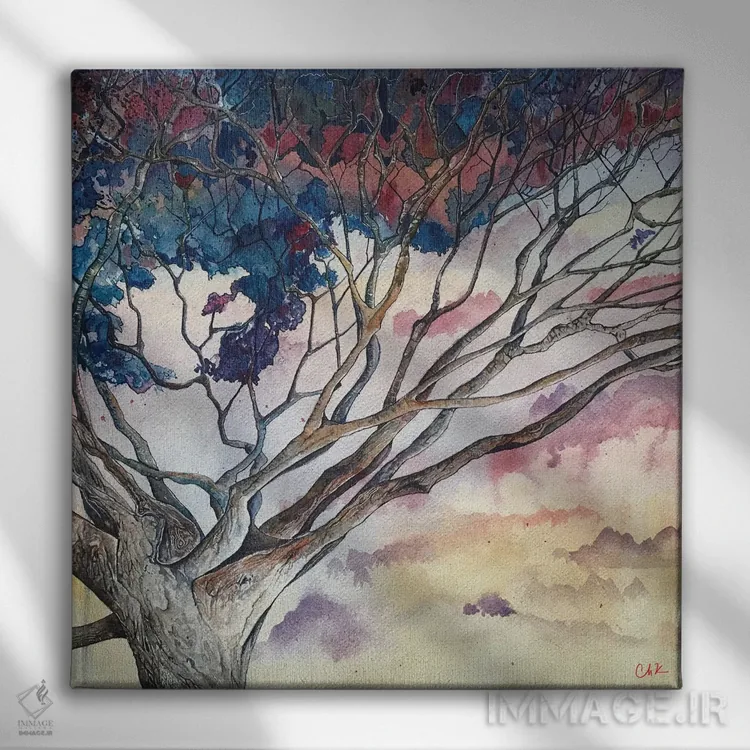 تابلو درخت بزرگ در کیا او اثر هیدن هیل - نمای روبهرو روی دیوار