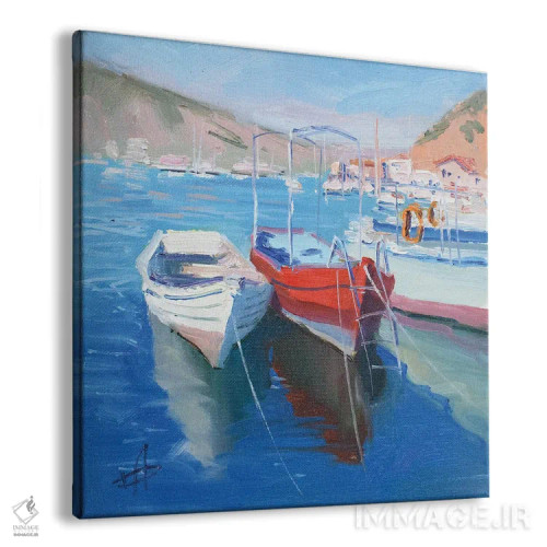 تابلو قایقها اثر کنتس آرت (هنرمند یا استودیو) - نمای پرسپکتیو محصول