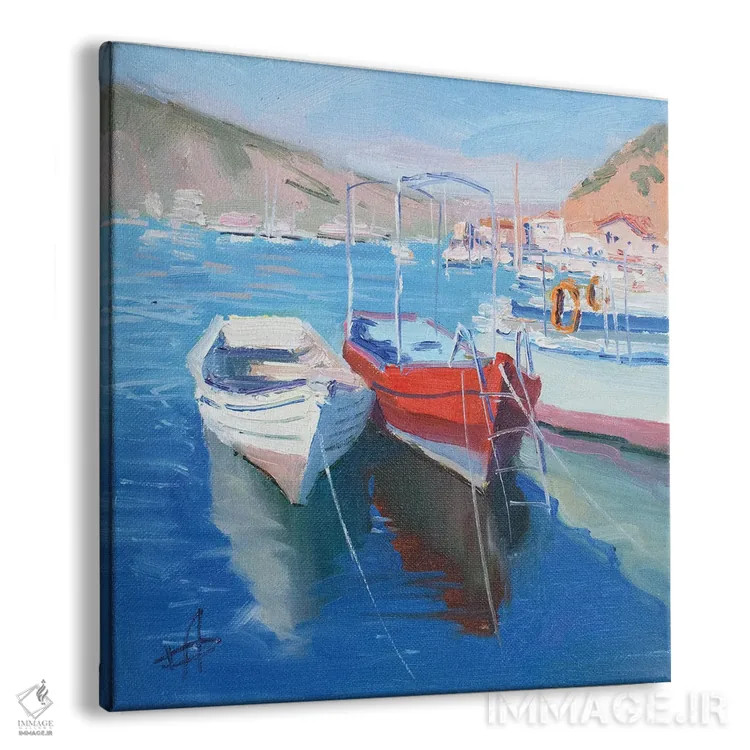 تابلو قایقها اثر کنتس آرت (هنرمند یا استودیو) - نمای پرسپکتیو محصول