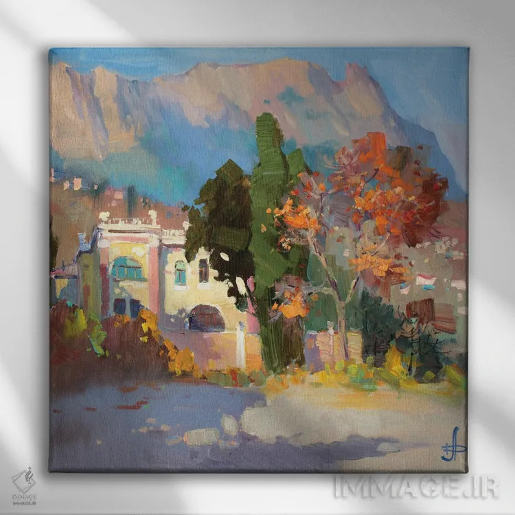 تابلو پاییز در آلوپکا اثر کنتس آرت (هنرمند یا استودیو) - نمای روبهرو روی دیوار