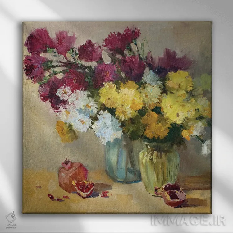 تابلو داوودی I اثر کنتس آرت (هنرمند یا استودیو) - نمای روبهرو روی دیوار