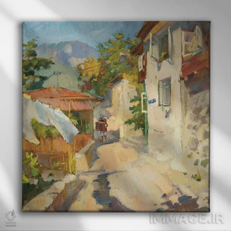 تابلو پاییز در گورزوف اثر کنتس آرت (هنرمند یا استودیو) - نمای روبهرو روی دیوار