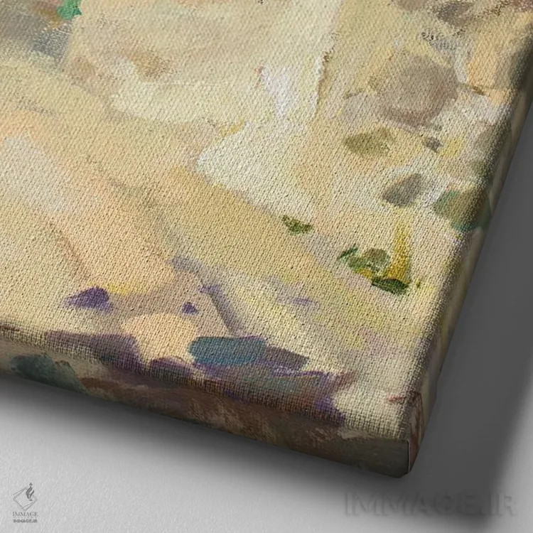 تابلو پاییز در گورزوف اثر کنتس آرت (هنرمند یا استودیو) - نمای نزدیک بافت بوم