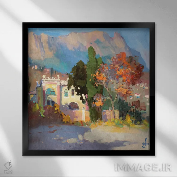 تابلو پاییز در آلوپکا اثر کنتس آرت (هنرمند یا استودیو) - نمای قابدار مشکی