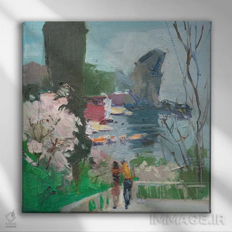 تابلو قرار ملاقات (عاشقانه) اثر کنتس آرت (هنرمند یا استودیو) - نمای روبهرو روی دیوار