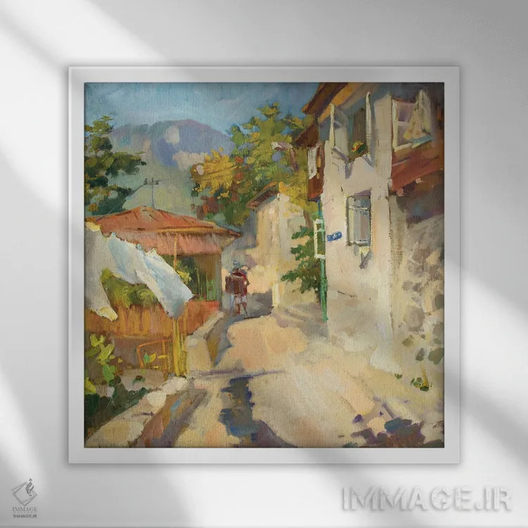 تابلو پاییز در گورزوف اثر کنتس آرت (هنرمند یا استودیو) - نمای قابدار سفید